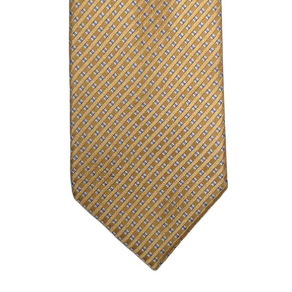 Michael Kors Men's Gold Silk Tie - Picture 2 of 4